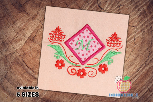 Applique Frame with Monogram: A Craft Fair Embroidery Favorite?