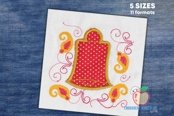 Bell with Floral Design Applique: A Craft Fair Charm?