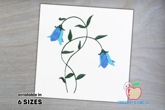 Blooming Bell Flower: A Charming Addition to Personalized Embroidery
