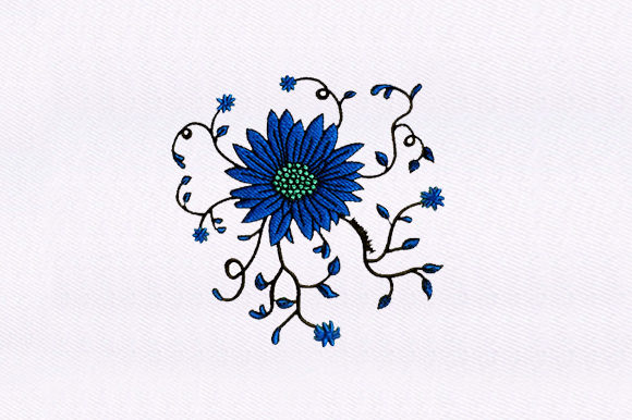 Blue Flower Embroidery: A Designer’s Review for Boutique Sweatshirts