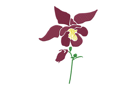 Burgundy Columbine Flower: A Designer’s Review for Business Embroidery Use