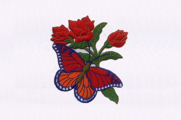Butterfly Rose: A Seasonal Embroidery Design for Holiday & Gift Projects