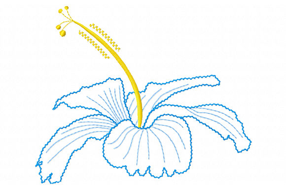 Charming Hibiscus: A Versatile Embroidery Design for Small Shop Sellers