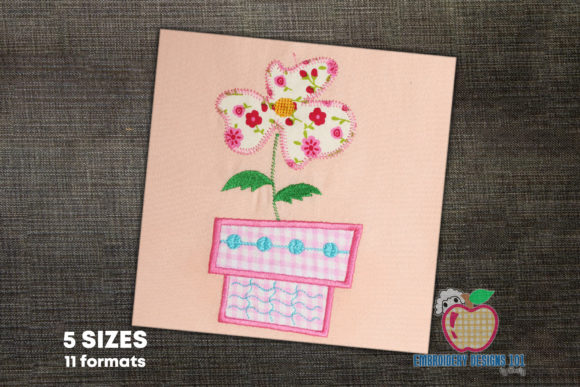 Flower in a Pot Applique: A Seasonal Embroidery Staple