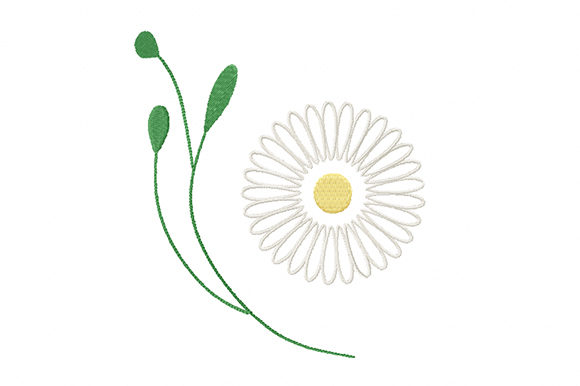 Gentle Chamomile Flower Embroidery Design Review