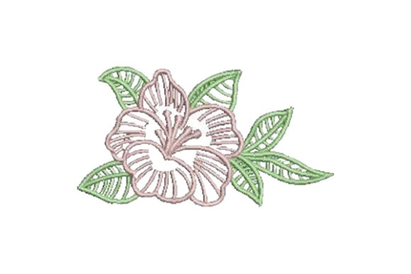 Hibiscus Outline Flower: A Designer's Take for Apparel Embroidery