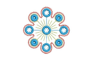 Mylar Large Motif: A Seasonal Embroidery Gem