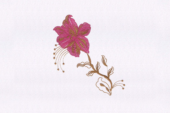 Pink Flower Design: A Versatile Embroidery Pick for Boutique Apparel