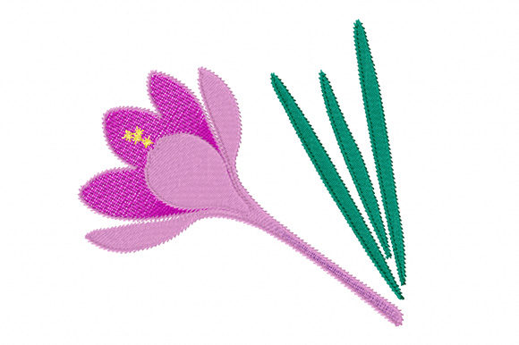 Purple Crocus Flower Embroidery Review