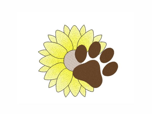 Sunflower Paw: A Charming Touch for Personalized Embroidery Gifts