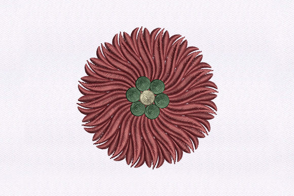 Symmetrical Flower Design: A Seasonal Embroidery Staple
